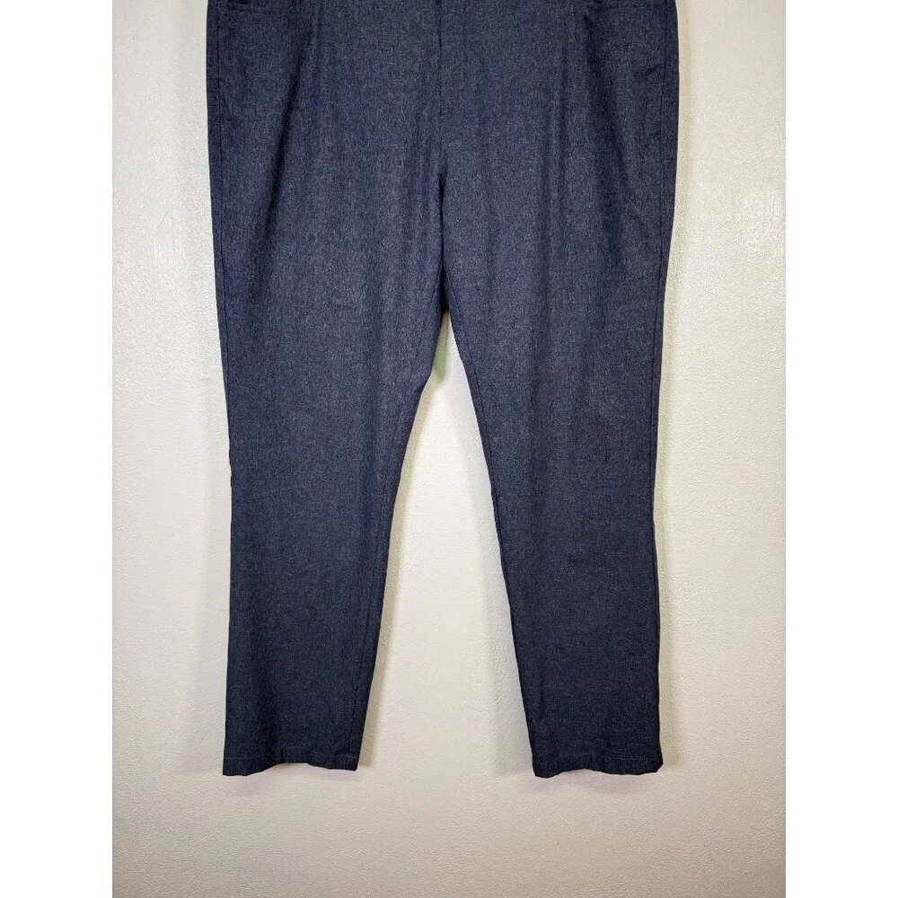 Puma Mens Heathered Navy Golf Pants W38/L32 Stretch Performance Athletic